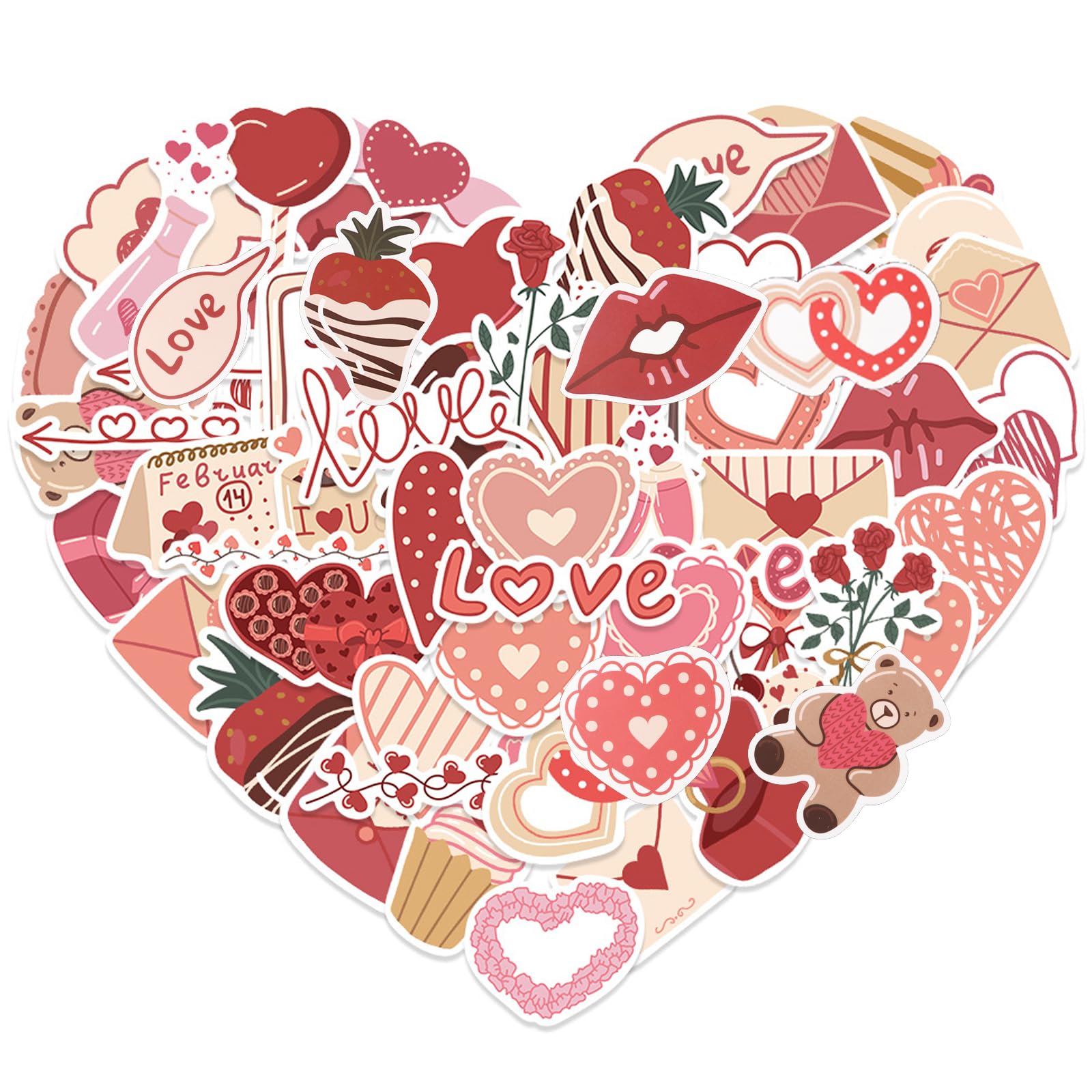 Etiquetas Adhesivas De Color Con Forma De Corazón, 500 Unidades, 25 Mm, Con Forma De Corazón