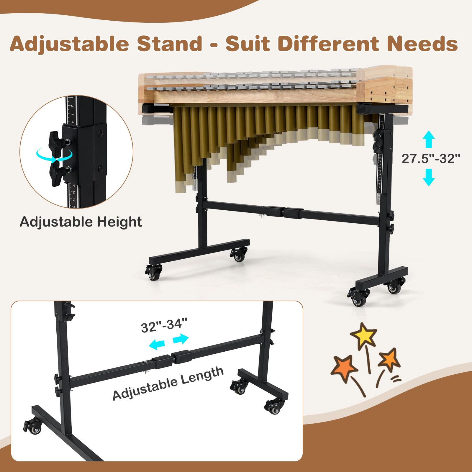 Amazon.com: Costzon 32 Note Marimba, Aluminum Xylophone with