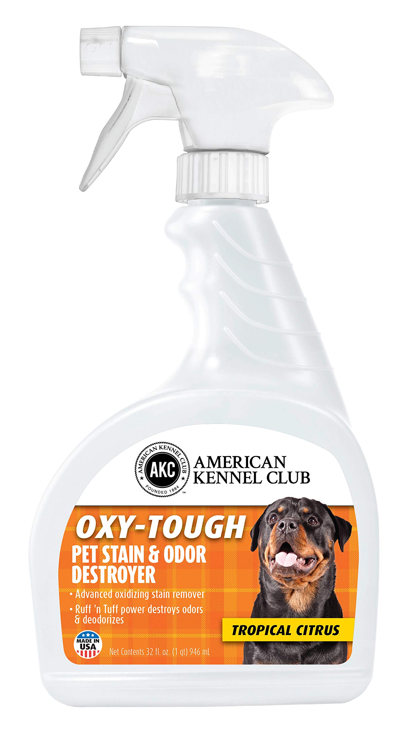 SMELLS BEGONE Naturals Oxy-Tough Pet Stain & Odor Eliminator - Removes Stains & Odors - Tropical Citrus Scent - 32 Ounce