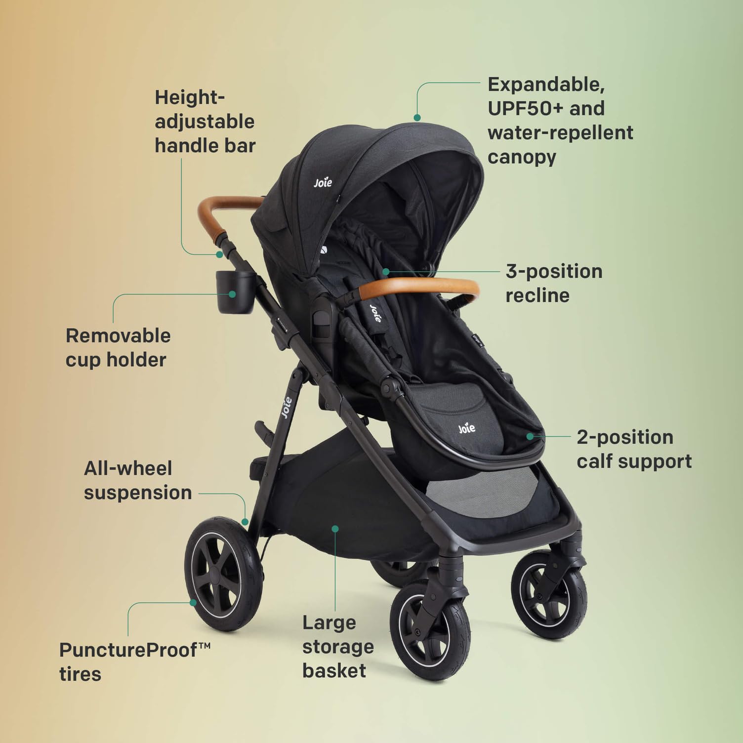 Amazon.com : Joie Baby, Ginger DLX Stroller and Mint Latch Car