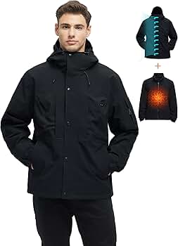 Amazon.com : VOPOKER Men's 3 in 1 Winter Coats Water