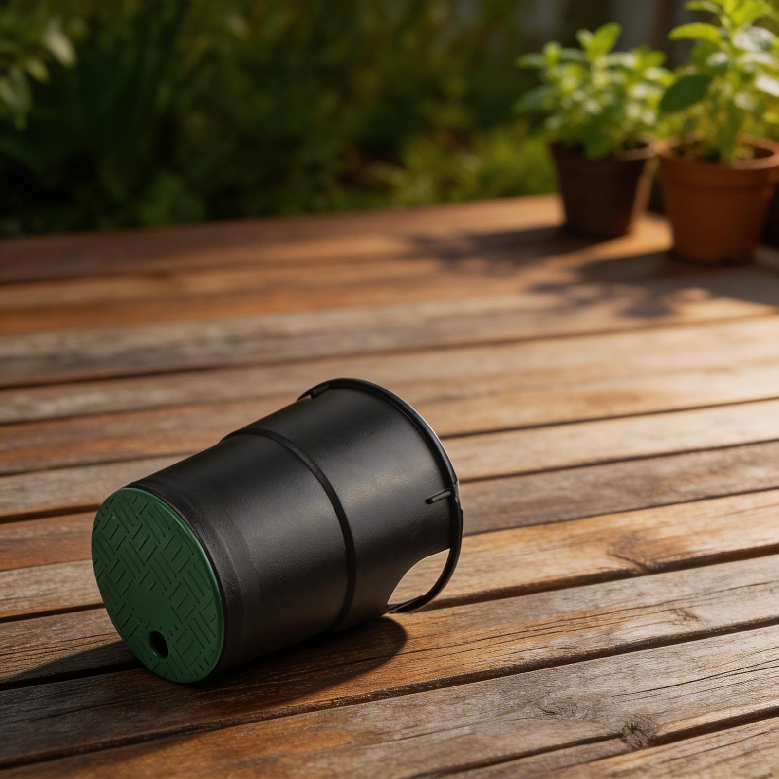 FACAIIO Robuste PP-Bewässerungsventilbox 15,2 cm mit rutschfestem Deckel und verstärkter Struktur für Gartenbewässerung im Freien, 6 Stück, Schwarz