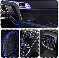 Vista 6 de Tiras decorativas para interior de automóvil, 16.4 pies de electrochapado universal para puertas y tablero, accesorios flexibles