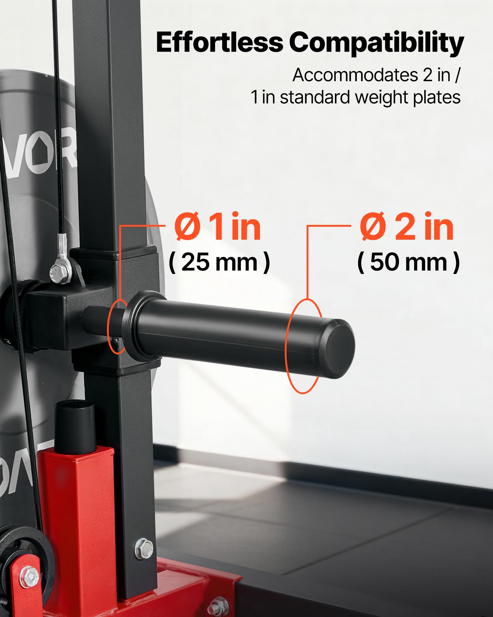 VEVOR Machine à tirer vers le bas, machine à câbles 3 en 1, machine à câble, salle de sport à domicile avec siège réglable à 3 niveaux, rouleau en mousse réglable à 4 niveaux, charge de 400/226,8 kg