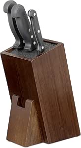 Relaxdays Portacoltelli In Bambù Con Setole - Per 6 Coltelli - Design Moderno E Igienico - Foto 9