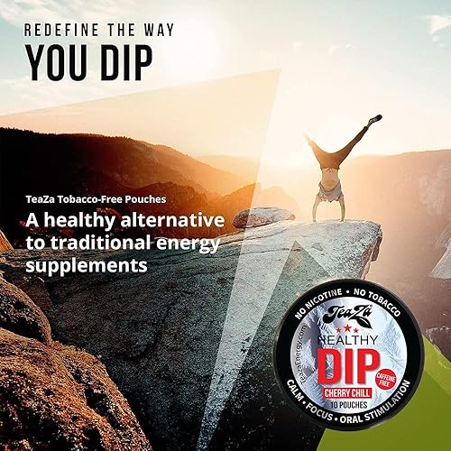 Miniatura 7 de Teaza Paquete de muestras de energía herbal, bolsas de inmersión saludable, inmersión sin nicotina, menta fría, cereza fría, verde invierno,