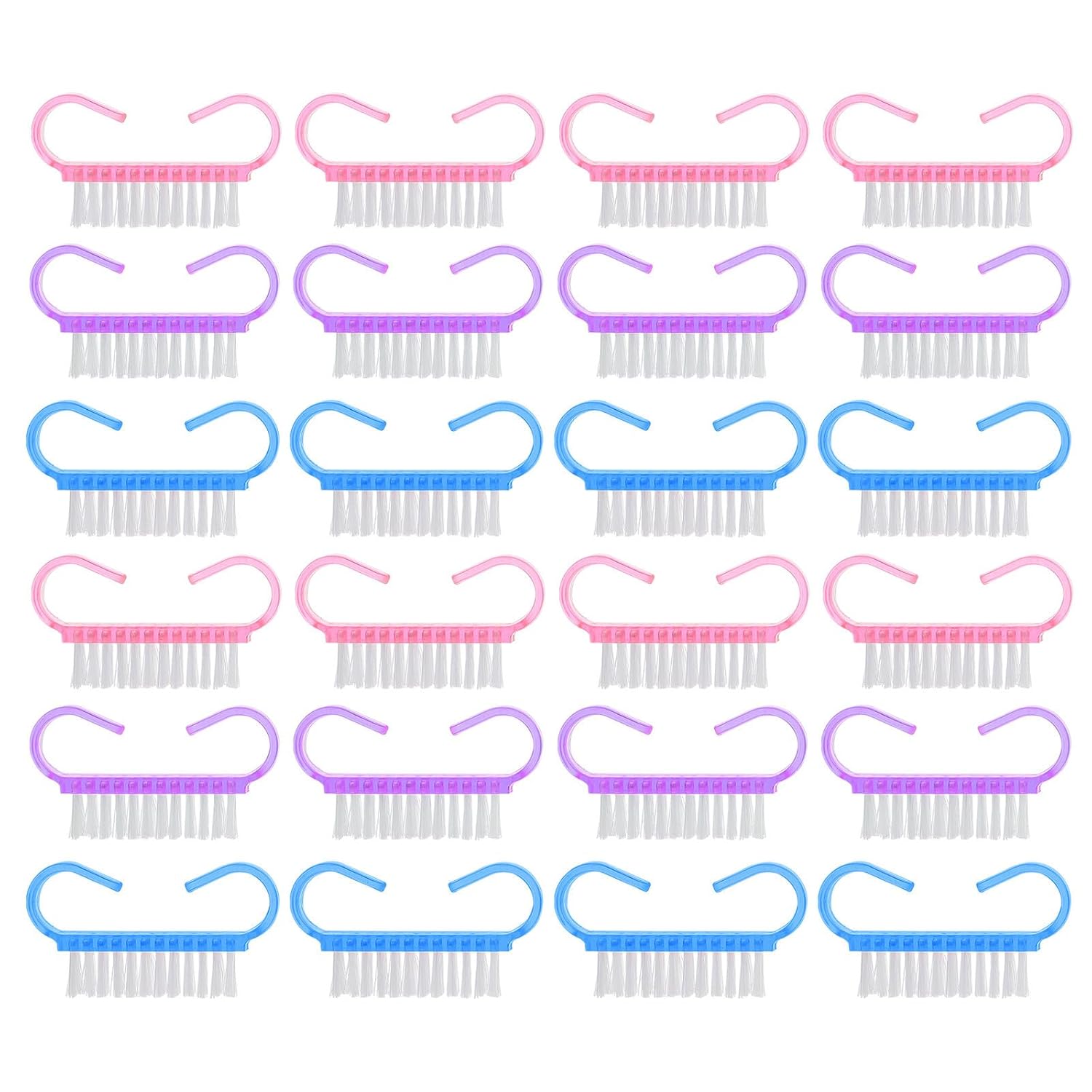 36pcs Nail Art Dusting Brush with Ergonomic Horn-inspired Handle for Dust Removal, Small Pp Material Manicure Brush for Home and Salon Use