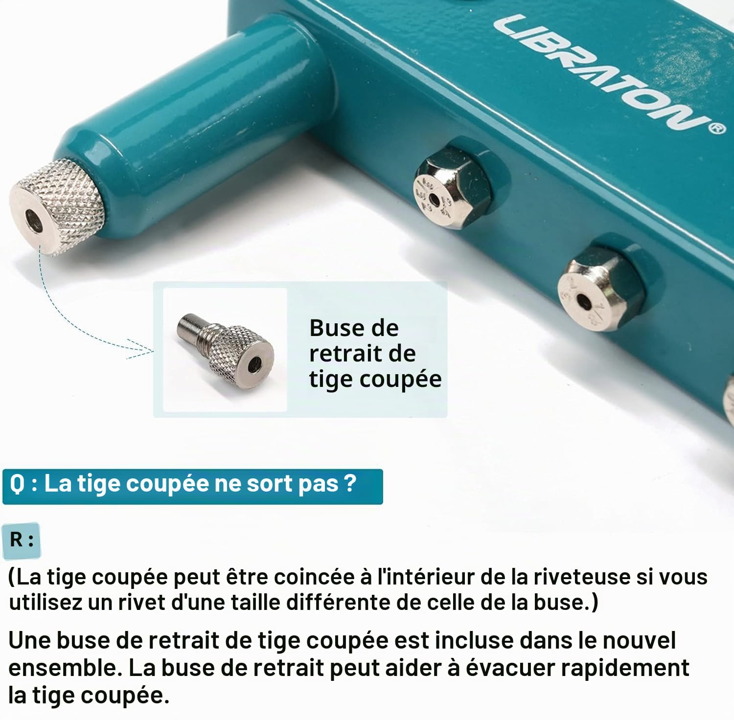 LIBRATON Pince à Riveter Professionnelle, Riveteuse Manuelle, Pince Rivet Aveugle, Pistolet à Rivet Pop avec 4 Types de Perceuses HSS et 200 Pièces Rivets 2,4mm 3,2mm 4mm 4,8mm