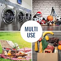 Vista 5 de FiveShops Carrito utilitario con ruedas para ser utilizado como carrito de compras, carrito de comestibles, carrito de lavandería y carrito