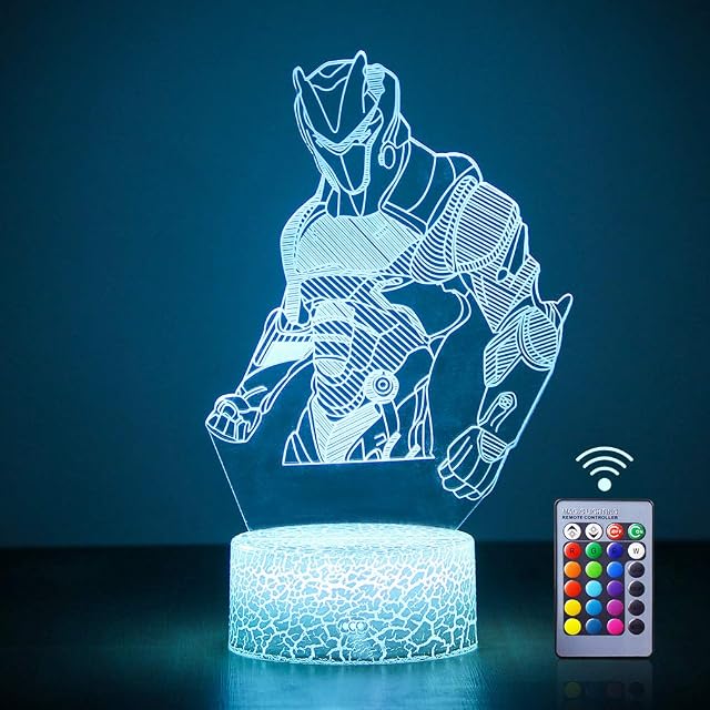 WHATOOK Omega 3D Night Light, Illusion Light Gifts for Boys Girls, 16 Colors Changing Remote Control Decoration 3D Lamps