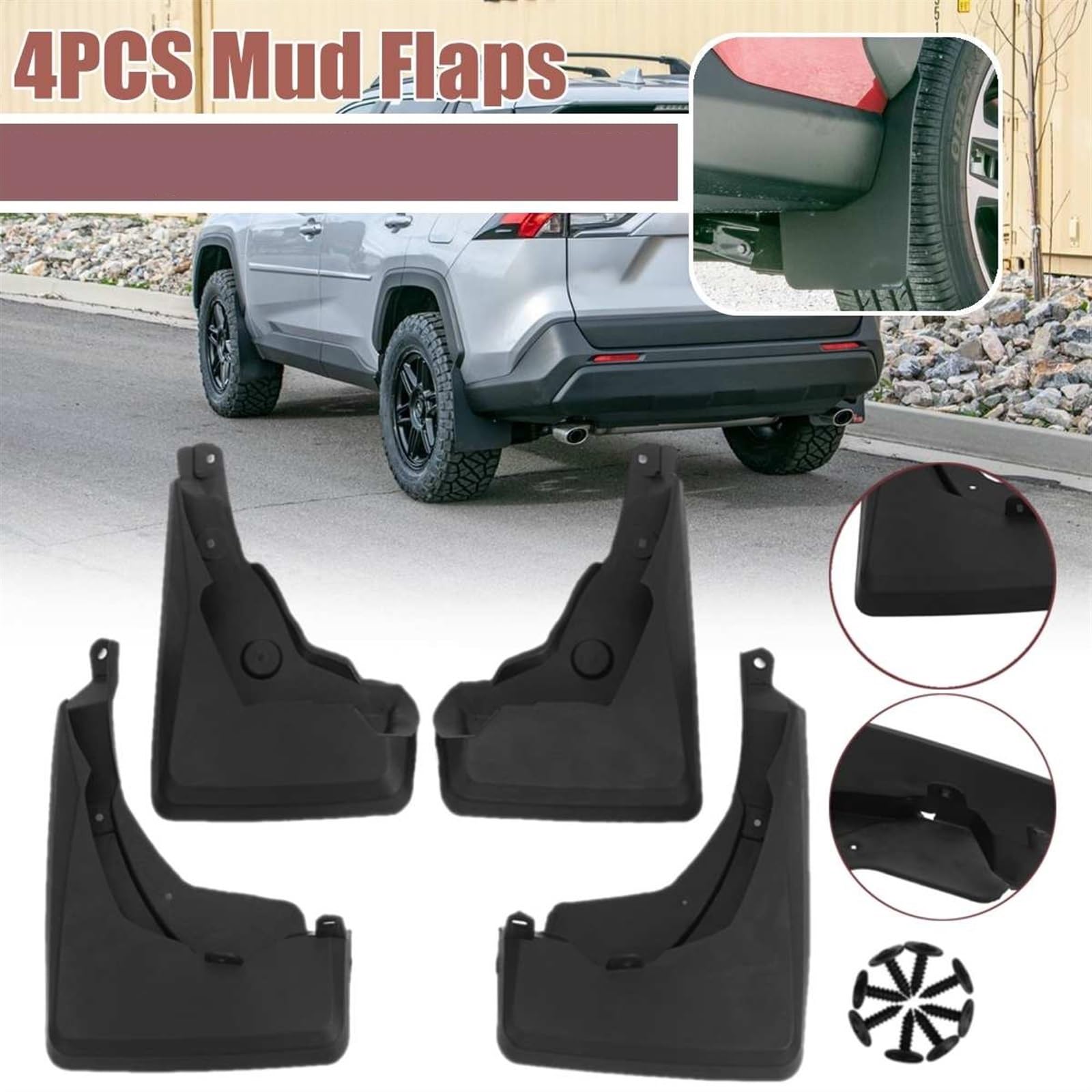 Set Paraspruzzi Parafanghi, for Toyota, for RAV4, 2019 2020 Paraspruzzi Flap Paraspruzzi Accessori Auto