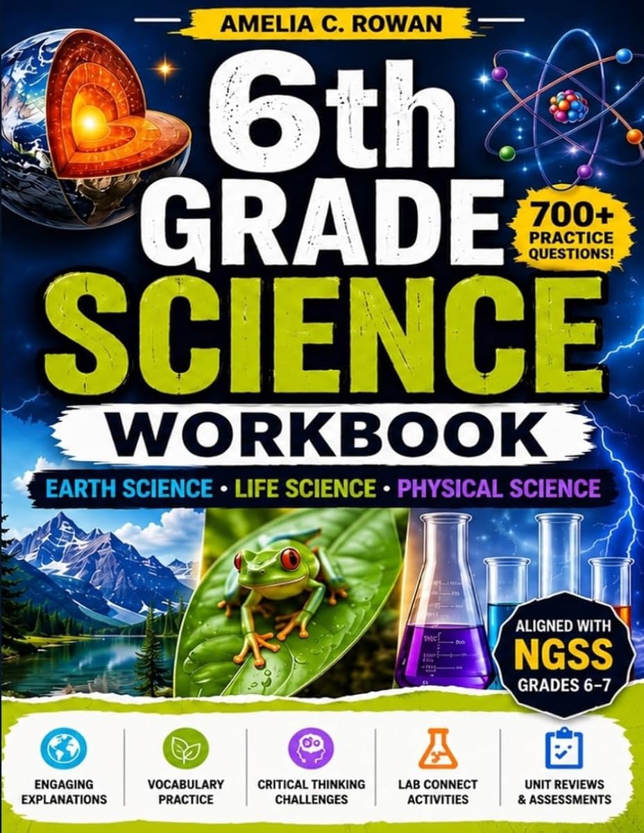 6th Grade Science Workbook: Earth Science · Life Science · Physical Science (CoreReady Workbooks)