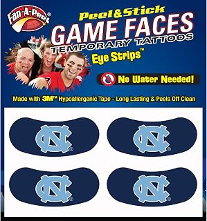 Fan-A-Peel North Carolina Waterless Temporary Tattoos - Hypoallergenic Peel and Stick Waterproof Temporary Tattoos - Officially Licensed