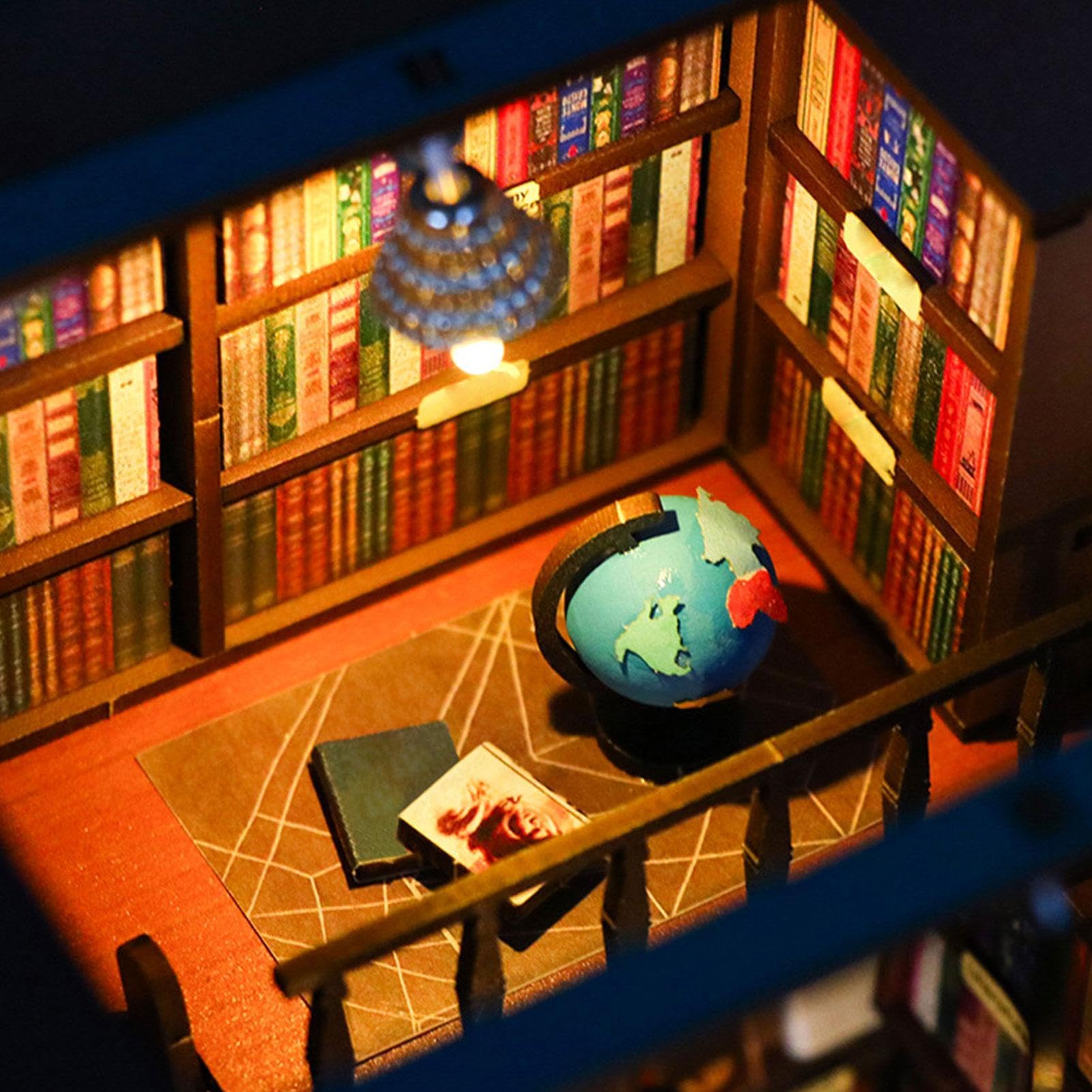 Kit Angolo Lettura Kit Casa In Miniatura | Angolo Illuminato Creativo Per Scrivania Ufficio Casa Studio Giardino Fatato Soggiorno Display Libreria