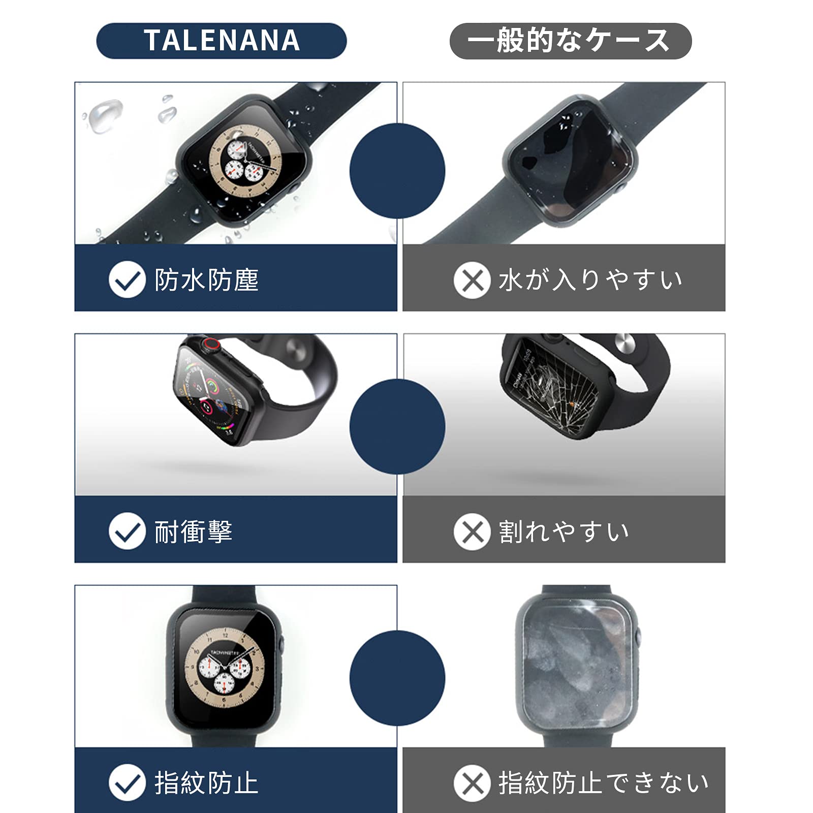 Amazon.co.jp: TALENANA for Apple Watch 防水ケース 38mm/42mm 保護