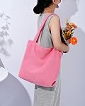 Iioscre Corduroy Tote Bag for Women,Tote Bag with Zipper,Large Capacity Casual Shoulder Handbags with Inner Pockets