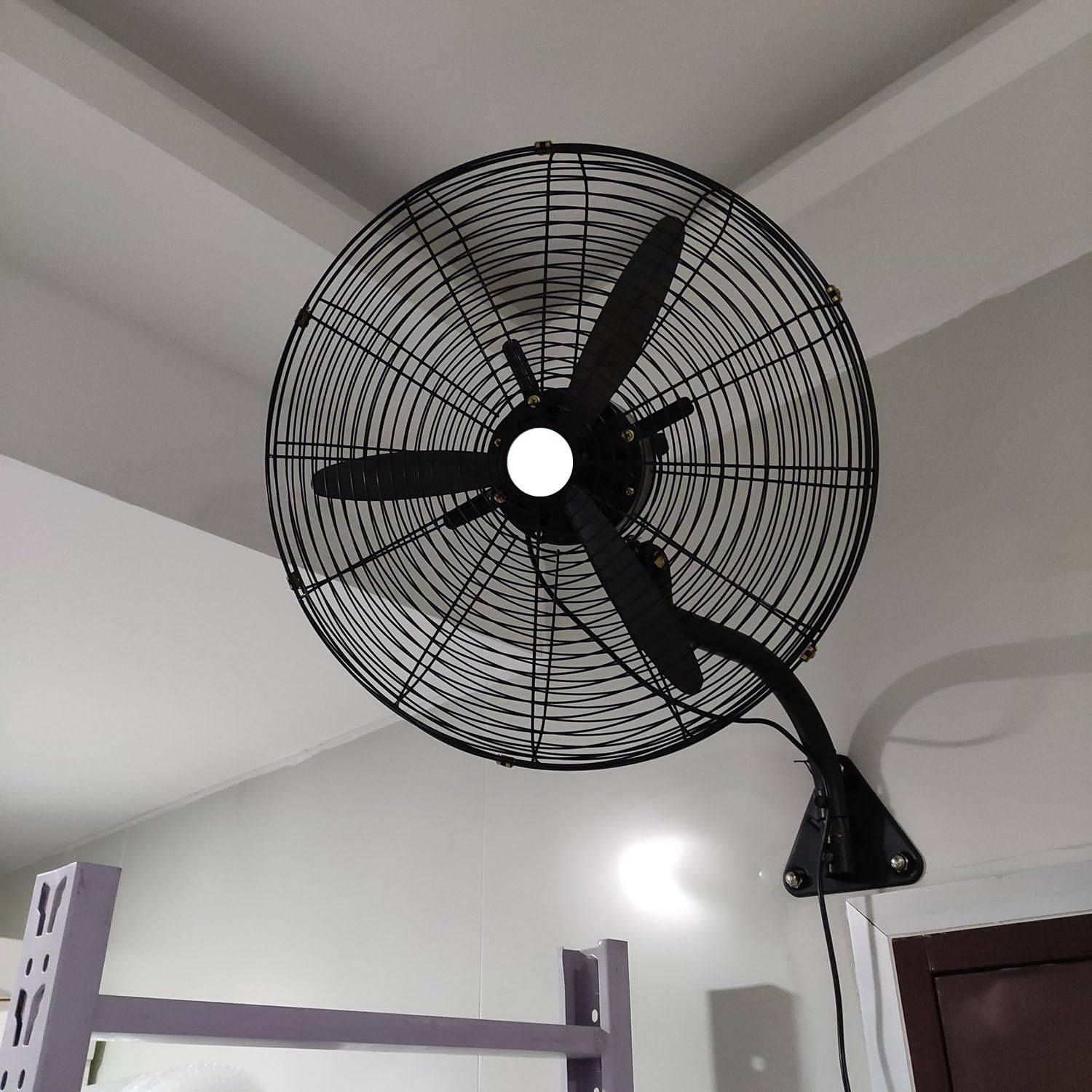 asdchZen Wall-Mounted Fan, 30-Inch Industrial Pedestal Fan With 120°Oscillation, Quiet Energy-Saving Fan For Bedroom, Home, Kitchen, Shop,78cm/30in