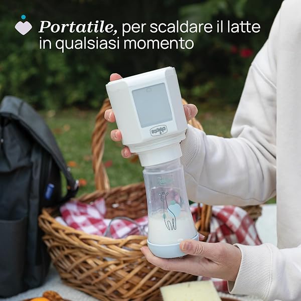 Chicco Scaldabiberon Portatile Multifunzione con Sterilizzatore, Autosterilizzante, Riscaldamento Rapido Latte e Sterilizzazione Ciucci, Batteria USB-C, 7 Adattatori Inclusi, Chicco e Altri,Senza Fili - 2