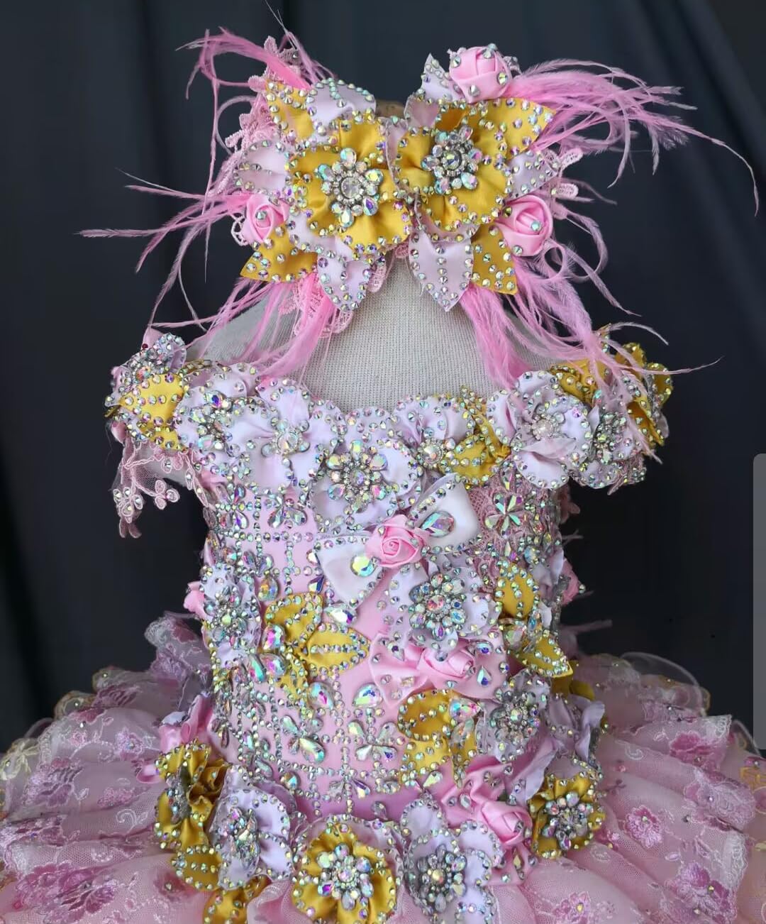Jenniferwu G508 Infant Toddler Baby Newborn Little Girl's Pageant Party Birthday Dress Pink