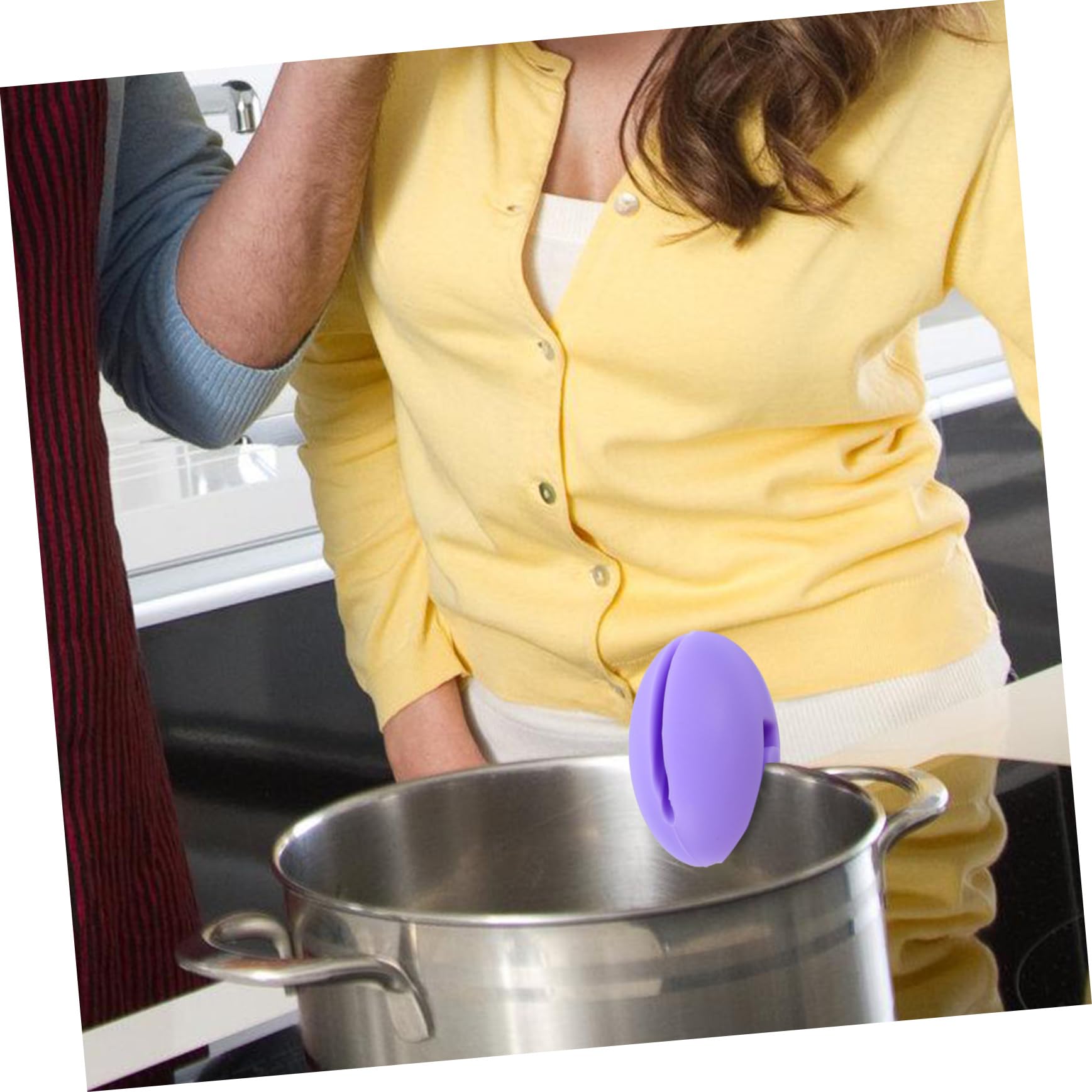 ABOOFAN 5 Pièces Support De Thermomètre Clips Clip De Pot De Thermomètre De De Friture Porte- Friteuse Pinces Pour Pots Gel De Silice Violet,mauve