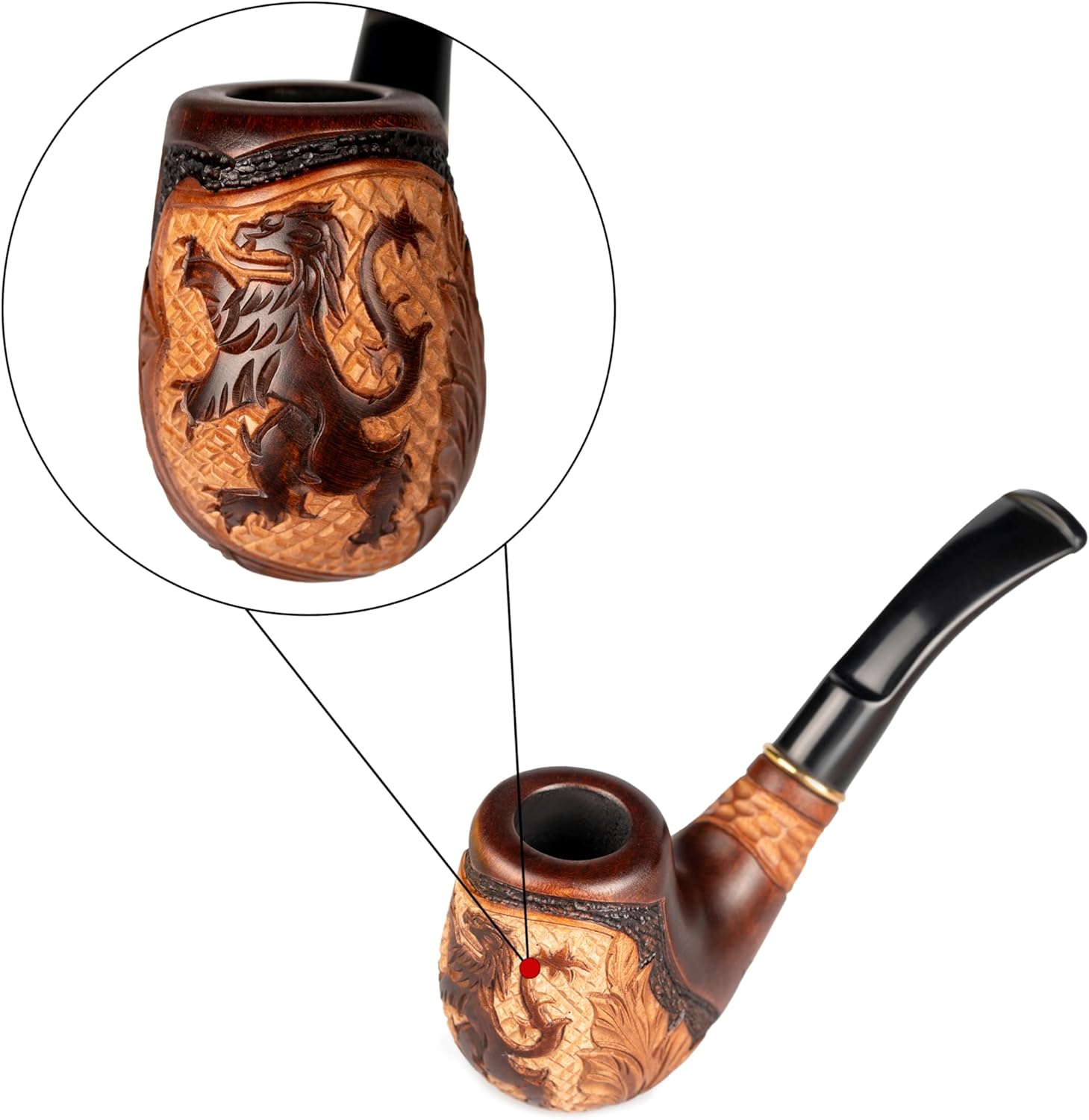 Dr. Watson - Tobacco Pipe, Collectable Series, Handcrafted, GOT Style (Lion)