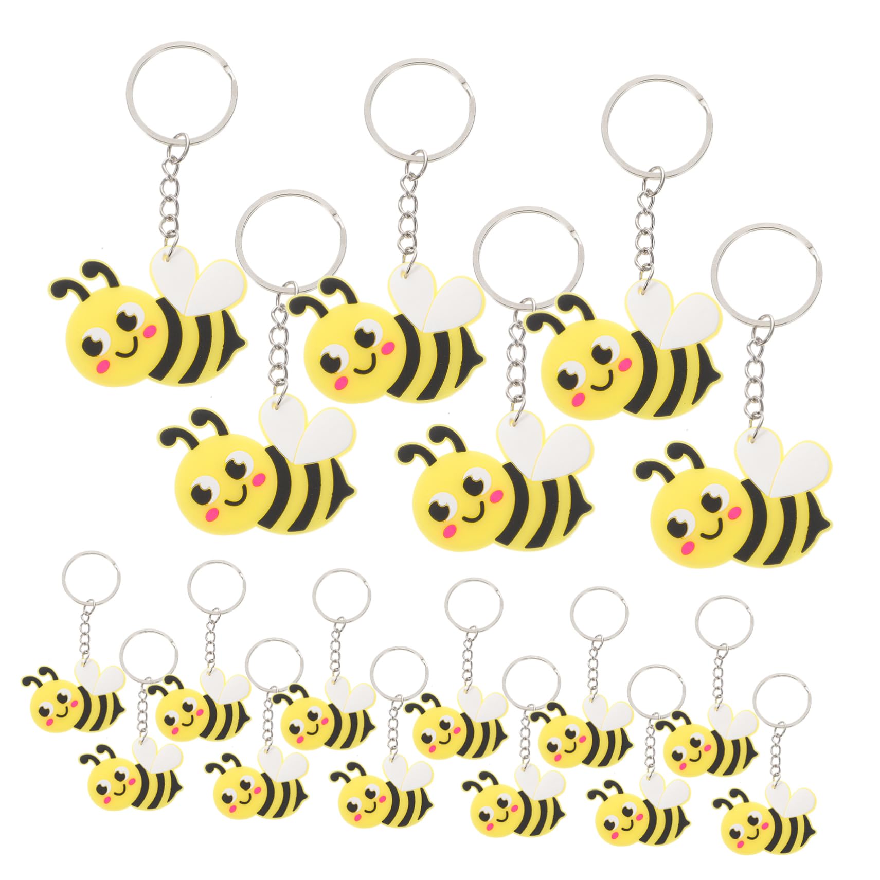 COLLBATH 72piezas Adorable Bee Keyring Cartoon Bee Keychain Pendant Decor Creativo Para Fiestas y Accesorios De Bolsos