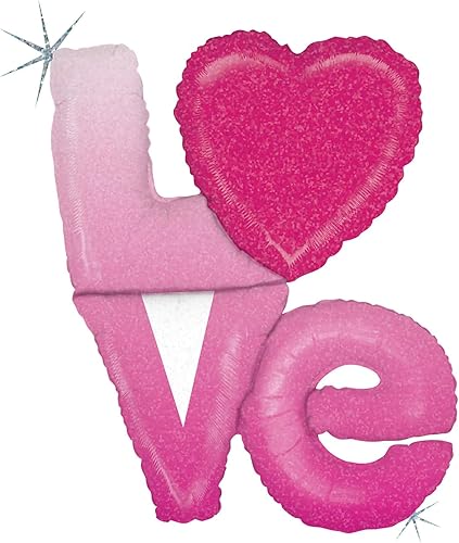 Miniatura 1 de Globo holográfico Ombre Love Mylar