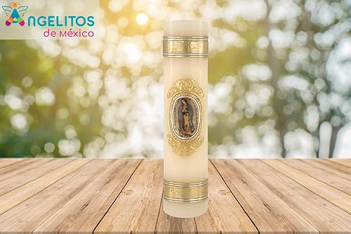 Miniatura 4 de Enmarcada Vela de Oración Nuestra Señora de Guadalupe Cirio de La Virgen de Guadalupe de Cuerpo Completo