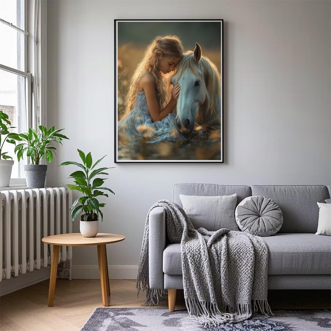 Diamond Painting XXL Mädchen für Bastelset Kinder ab 6 Jahre, Diamond Painting Horse, 5D DIY Diamant Malerei Bilder Stickerei Set, Dimond Kristall Handwerk Geschenke für Zuhause Deko 70x90cm S-242