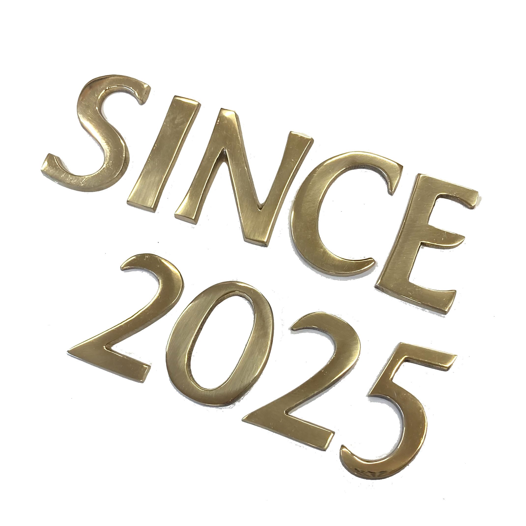 Amazon.co.jp: 真鍮 ゴールド SINCE2025 セット 大文字 真鍮 レター
