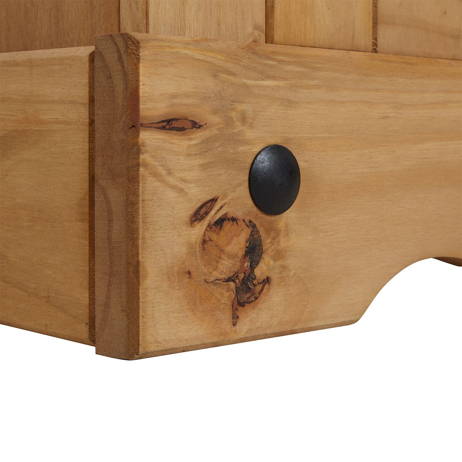 CARO-Möbel Sideboard Salsa Kommode Mexiko Stil Highboard Anrichte Kiefer massiv gebeizt, gewachst mit 3 Schubladen und 3 Türen