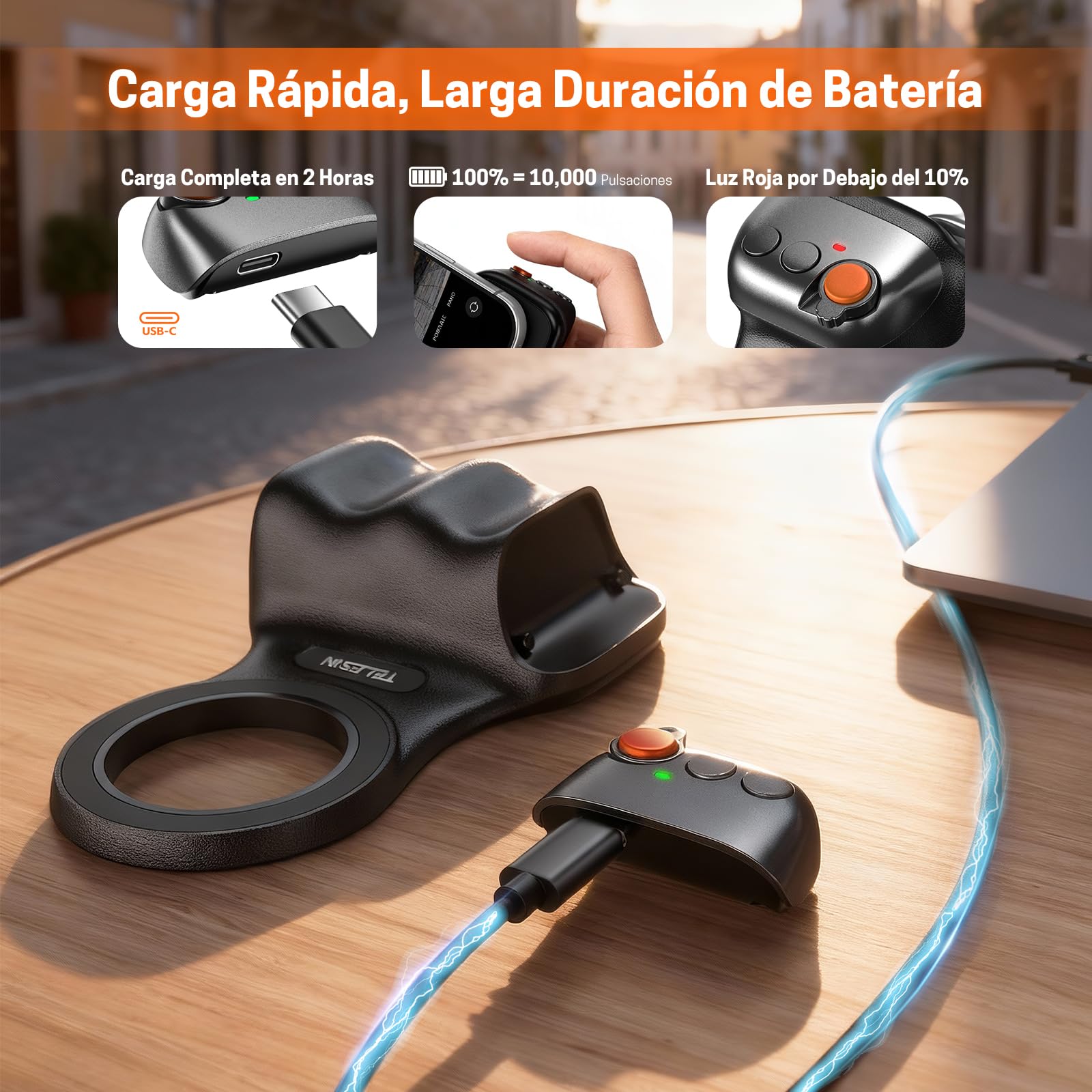 Jeebel Handle Grip Movil - Empuñadura Magnético para Smartphone con Mando a Distancia USB Inalámbrico & Rosca 1/4 Pulgada - Estabilizador Cámara para Teléfonos iPhone y Android para Selfie/Vlog/Video