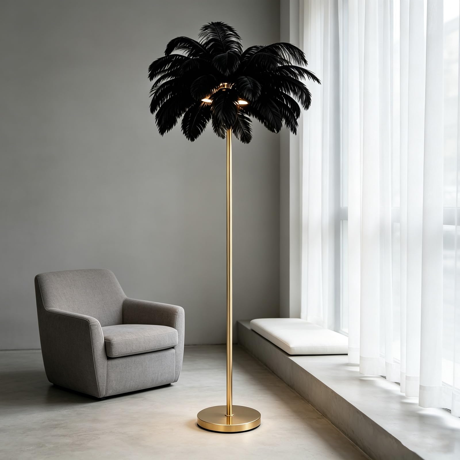LCNDKF Multi-Purpose Feather Floor Lamp