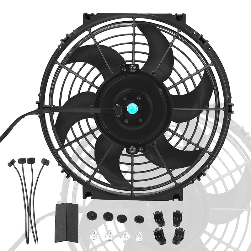 Ventoinha elétrica slim para radiador frperce 12 V 80 W, 800 CFM – 2 unidades