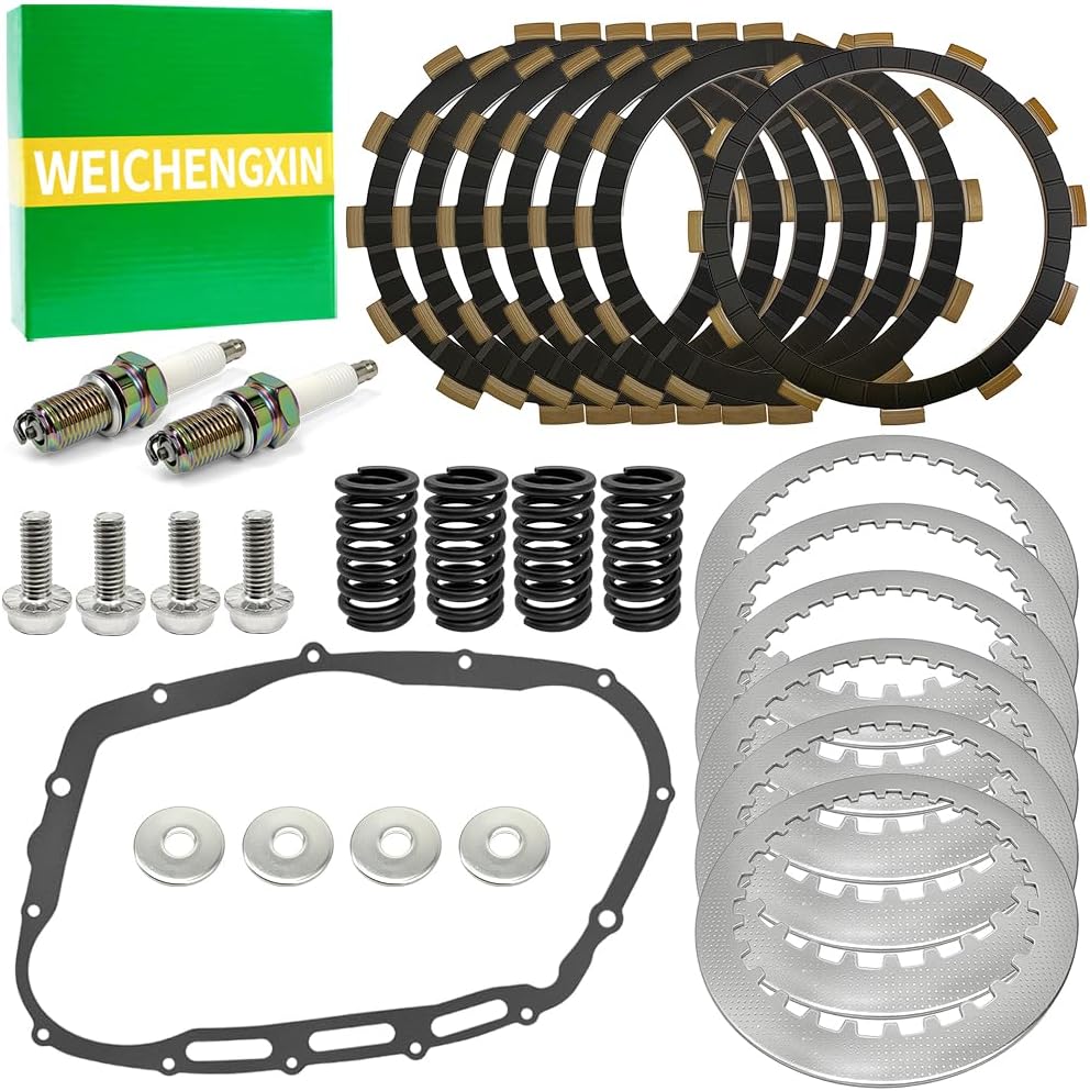 Clutch Kit Heavy Duty Springs & Cover Gasket Compatible with Suzuki Intruder 800 VS800GL/GLV 1992-2004 Boulevard S50 VS800 2006-2009 Intruder 700 750