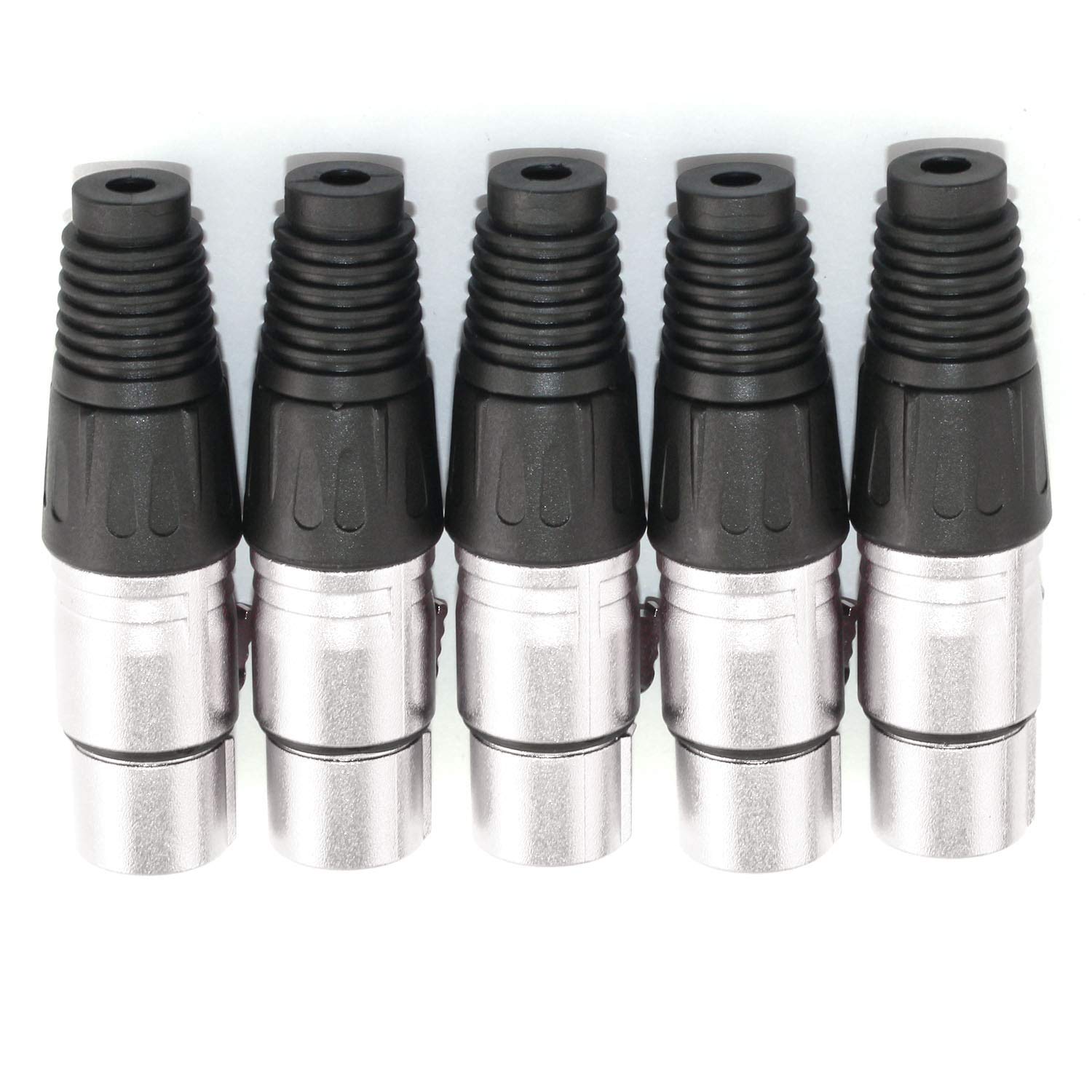DGZZI - Confezione da 5 connettori femmina a 3 pin XLR a saldatura per microfono, connettori audio per cavi Cannon