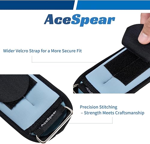 Miniatura 9 de AceSpear Juego de pesas de tobillo para hombres, mujeres, niños, 1 libra, 2 libras, 3 libras, 4 libras, 5 libras, pierna, brazo, muñeca, gimnasio,