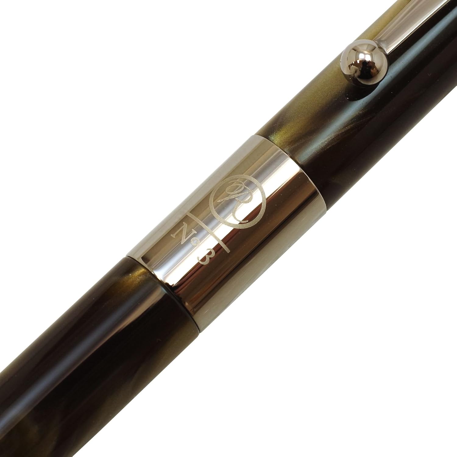 Romeo No.3 Ballpoint Pen/Slim Barrel (Brown Barrel Chrome Clip)