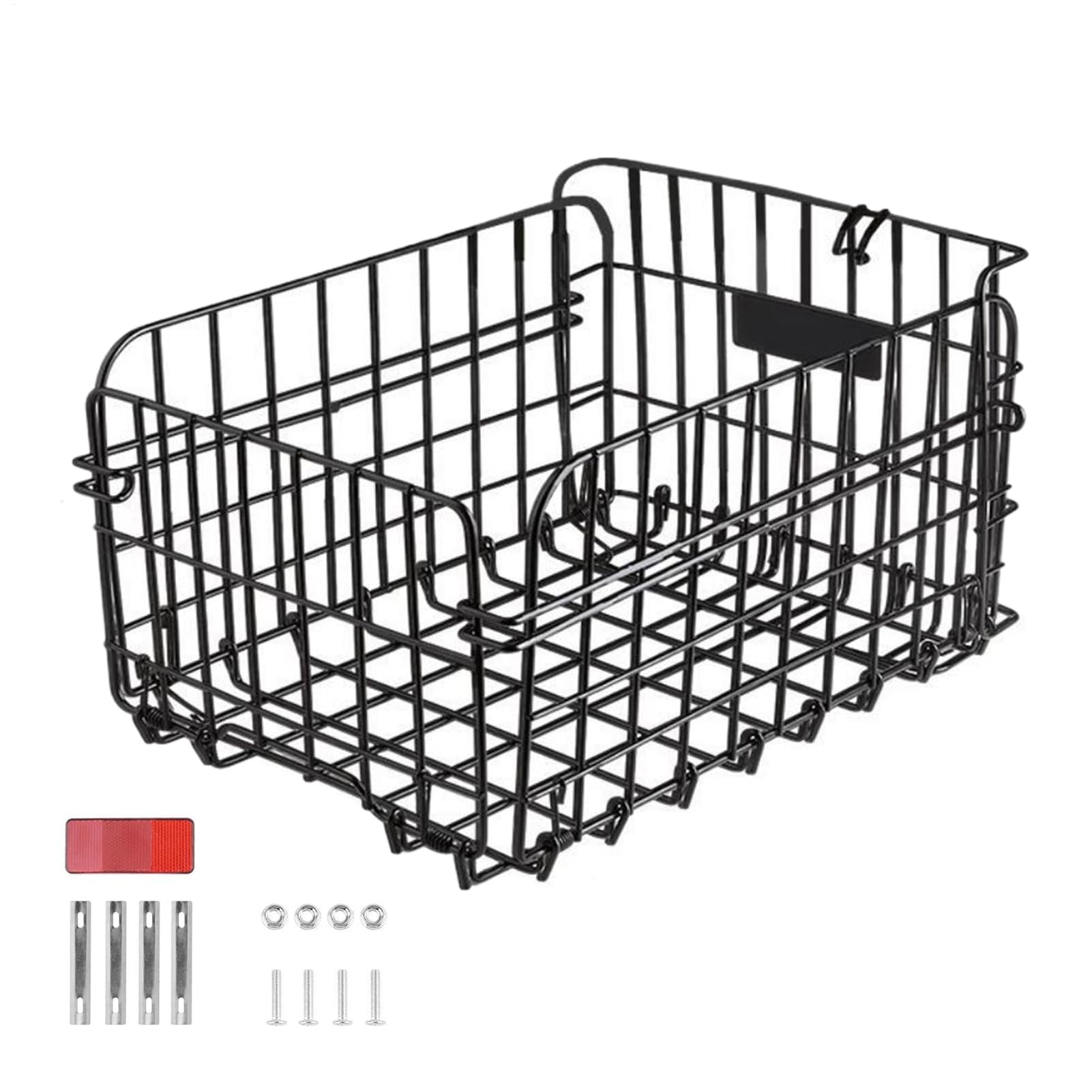 Canasta para Bicicleta - Canasta Trasera Plegable para Bicicleta Caja Amplia | Accesorios Ciclismo Organizador Gran Almacenamiento Unisex Compras Equipaje Exteriores