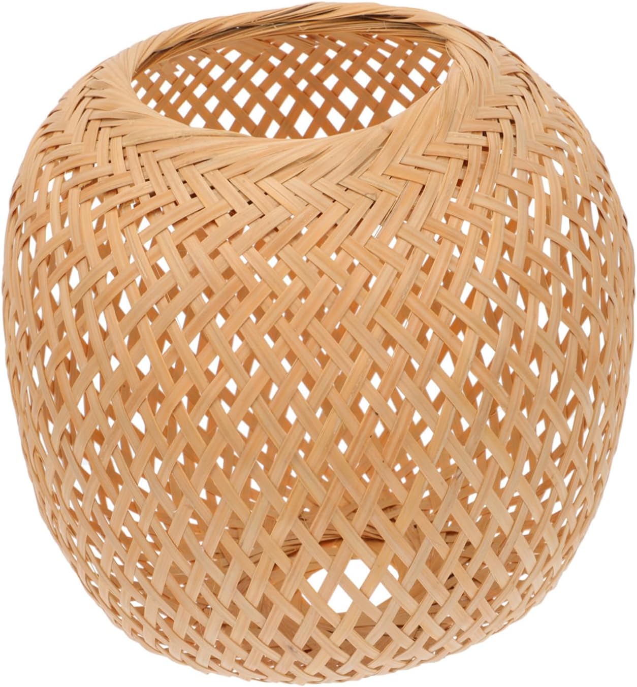 1pc Bamboo Lampshade Pendant Light Cover Vintage Weaving Ceiling Lamp Shade Craft for Home Restaurant Random
