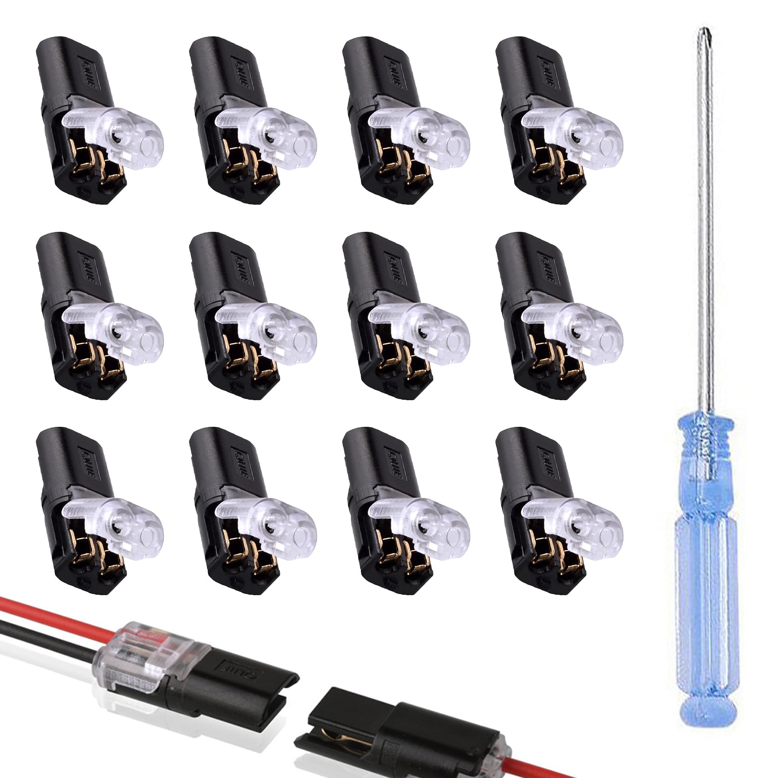 Connettori Elettrici Rapidi 10 Pezzi Connettore connettore a spina per auto collegamento cavo