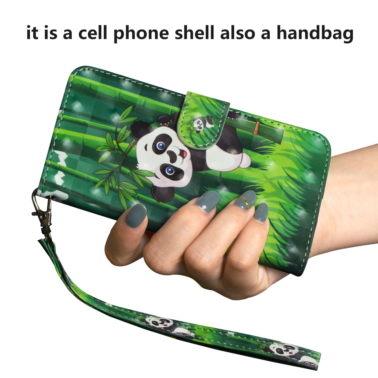 Cover per Motorola Moto G62 5G, Custodia Motorola Moto G62 5G, 3D Cover a Libro Motorola Moto G62 5G Flip Case Portafoglio Cover in Pelle PU Wallet Magnetica Cover Protettiva (Panda)