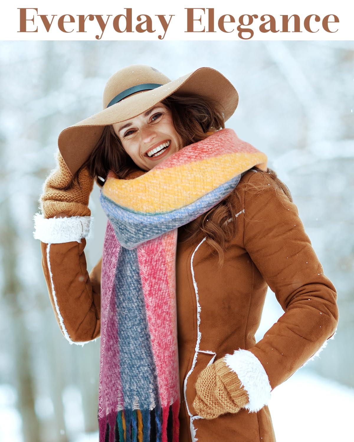Regali Natale Sciarpa Donna Invernale: Idee Regalo Donna Mamma Amica Nonna Poncho Scialle Donna Invernale Caldo, Sciarpe Invernali Donna Regali Natale Donna Originali per Lei Pashmina Foulard Donna