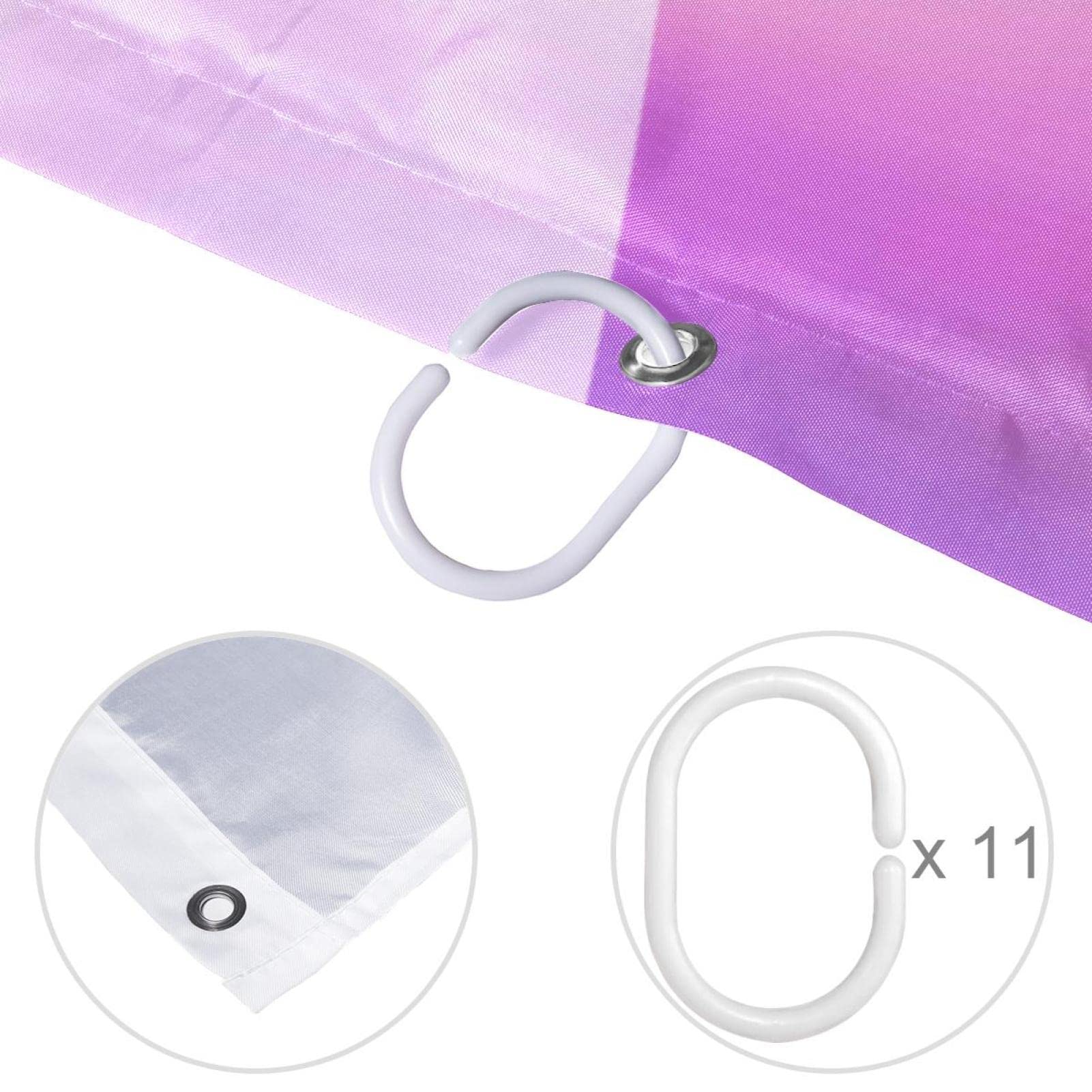 LAMPPE Tenda da doccia con unicorno per bagno, moderna tenda da doccia