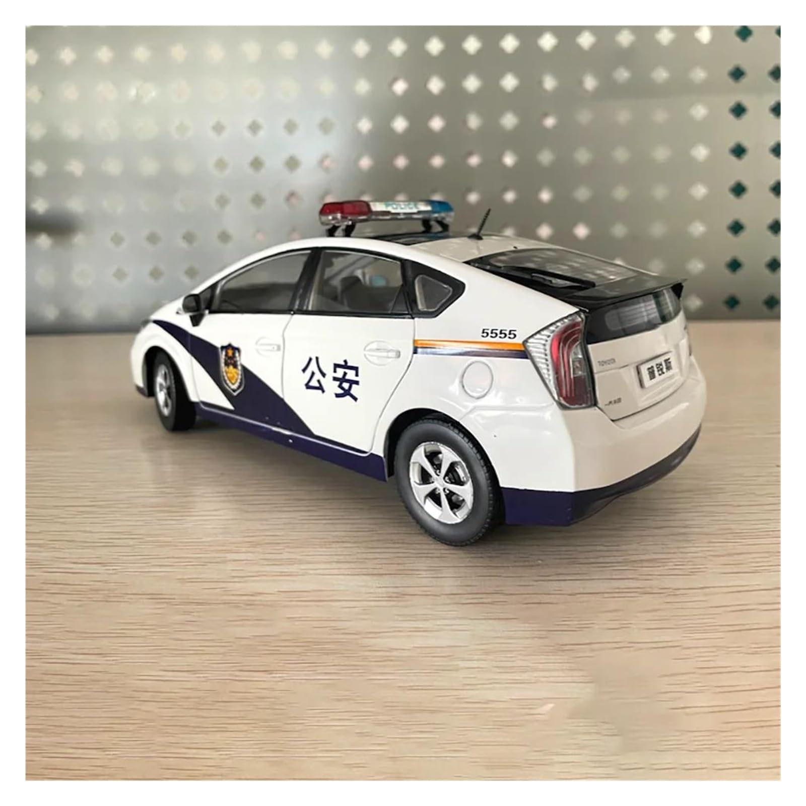 Metallo Scala Replica 1 18 Per PRIUS Polizia Simulazione Lega Pressofusa Modello Auto Serie Arredamento Casa Hobby Veicoli Giochi Set