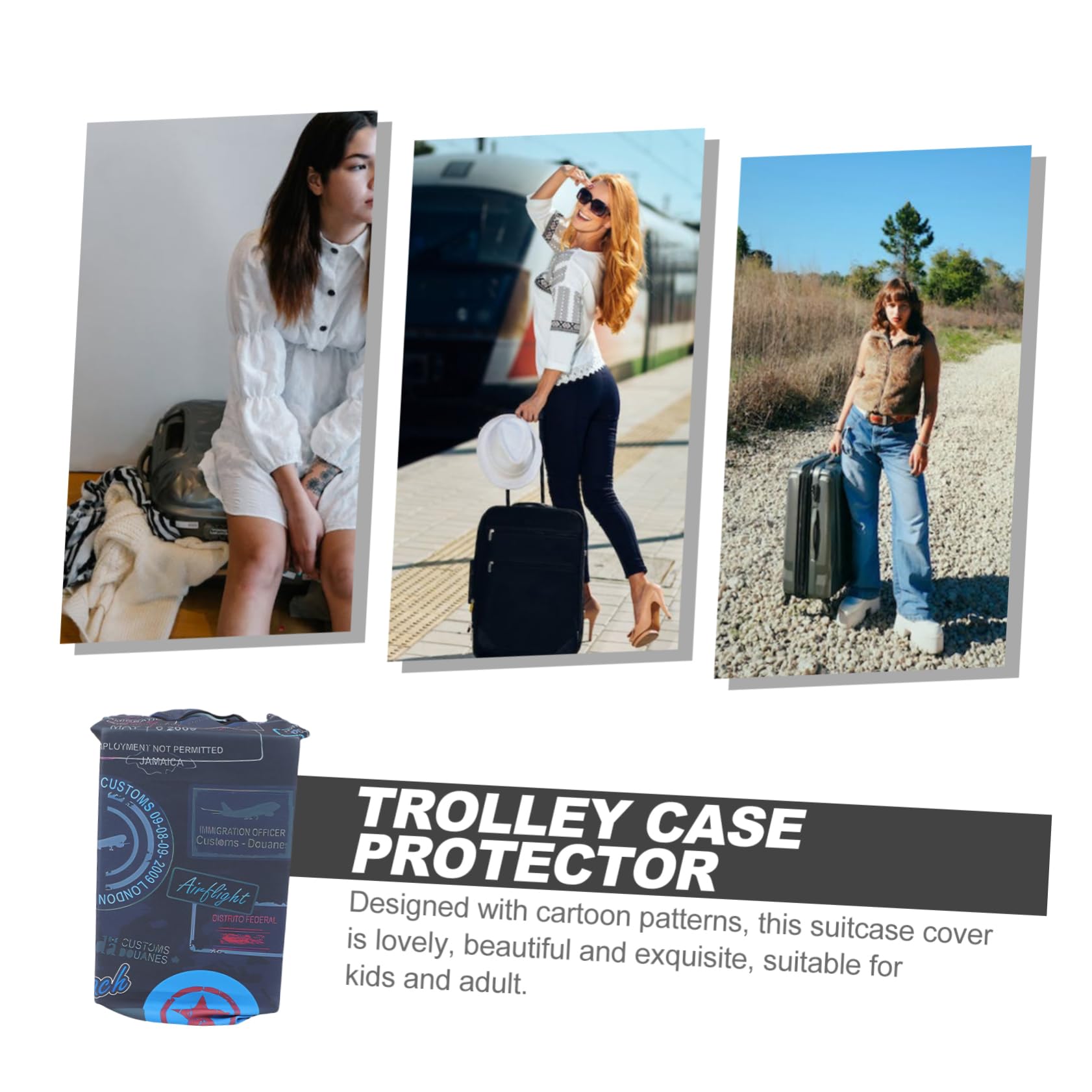 Didiseaon Funda De Maleta Elástica Protectora De Viaje para Maleta Ruedas Duradera para Equipaje Cabina y Viajes