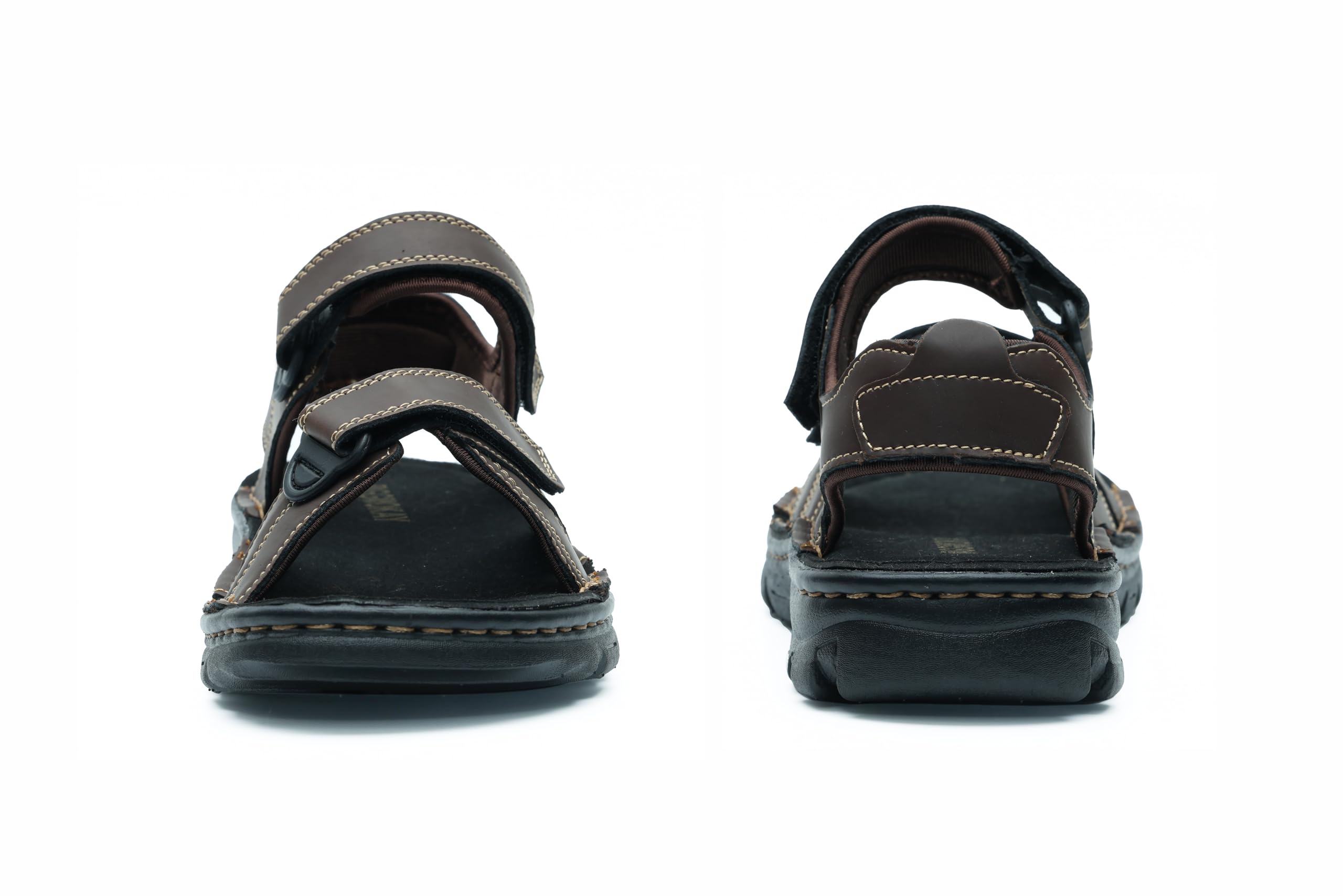 MGGMOKAY Sandali Uomo Pelle Estate All'Aperto Scarpe Hiking Sandalis