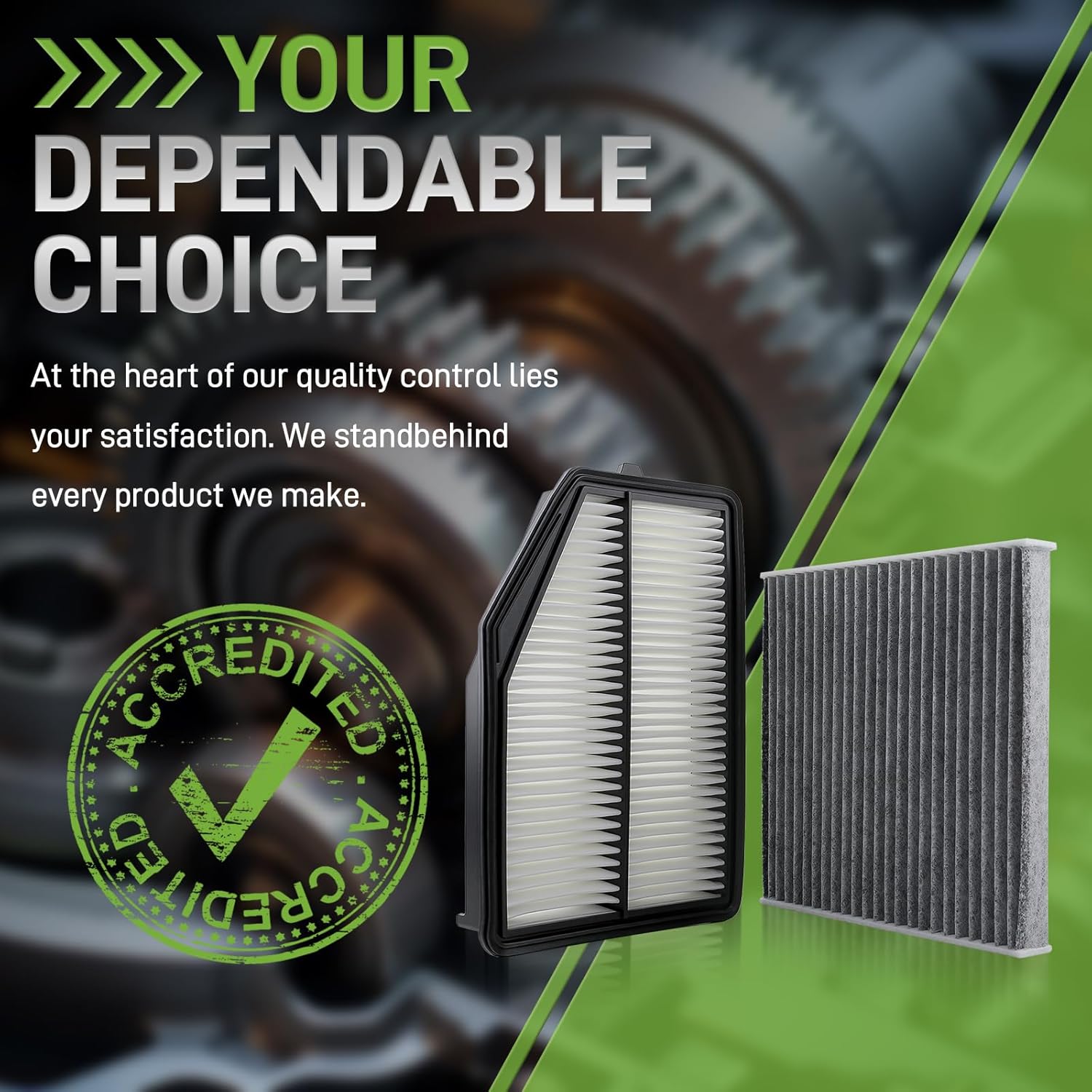 Cabin Air Filter and Engine Air Filter Compatible with Honda CR-V 2015 2016 17220-5LA-A00 C35519 80290-SDA-A00 AF 8197 AF8197