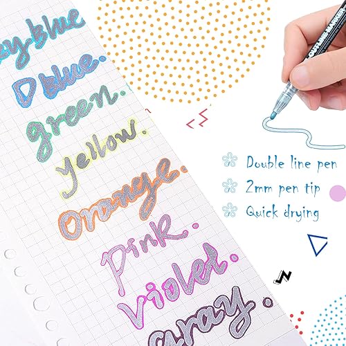 Miniatura 9 de Tommax Marcadores artísticos de doble punta, juego de 61 marcadores finos y de pincel para niños y adultos