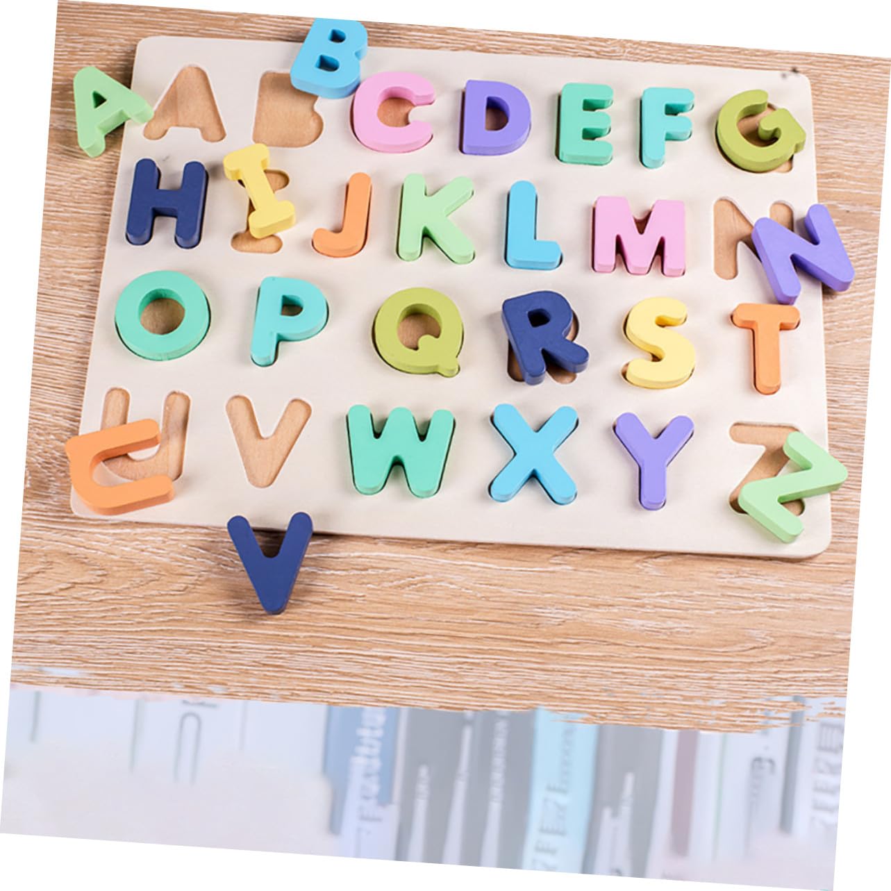 Puzzle Numerico e Lettere in Legno 4 Pezzi, Giocattolo Educativo | Decorazioni Scuola, Superfice Liscia, Colori Vivaci, Apprendimento Precoce per Ragazzo Ragazza